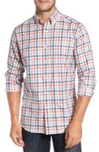 Men's Southern Tide Gap Creek Gingham Sport Shirt - Orange