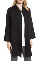 Women's Eileen Fisher Organic Linen Jacket, Size - Black