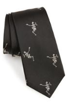 Men's Alexander Mcqueen Dancing Skeleton Silk Tie, Size - Grey