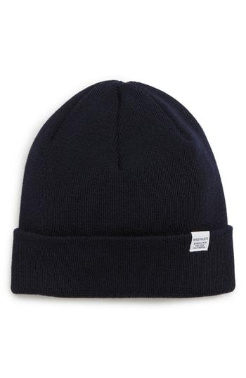 Men's Norse Projects Merino Wool Beanie, Size - Blue