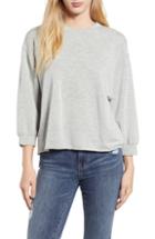 Women's Velvet By Graham & Spencer Raw Hem Sweatshirt - Grey