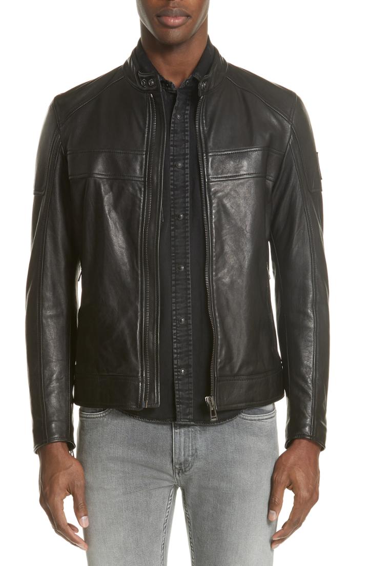 Men's Belstaff A Racer Leather Moto Jacket