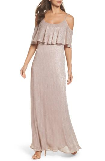 Women's Show Me Your Mumu Caitlin Ruffle Maxi Dress - Metallic