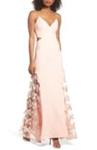 Women's Maria Bianca Nero Alex Sheer Panel A-line Gown - Pink
