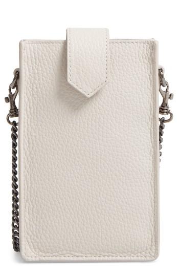 Botkier Leather Phone Crossbody Case - White