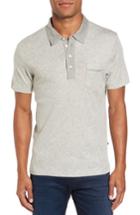Men's Billy Reid Standard Fit Jersey Polo, Size - Grey
