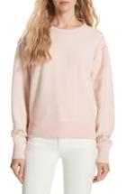 Women's Rag & Bone/jean Brushed Inside Out Terry Sweatshirt, Size - Pink
