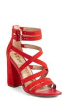 Women's Sam Edelman Yema Block Heel Sandal M - Red
