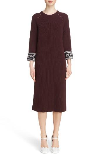 Women's Kenzo Sport Knit Midi Dress - Brown