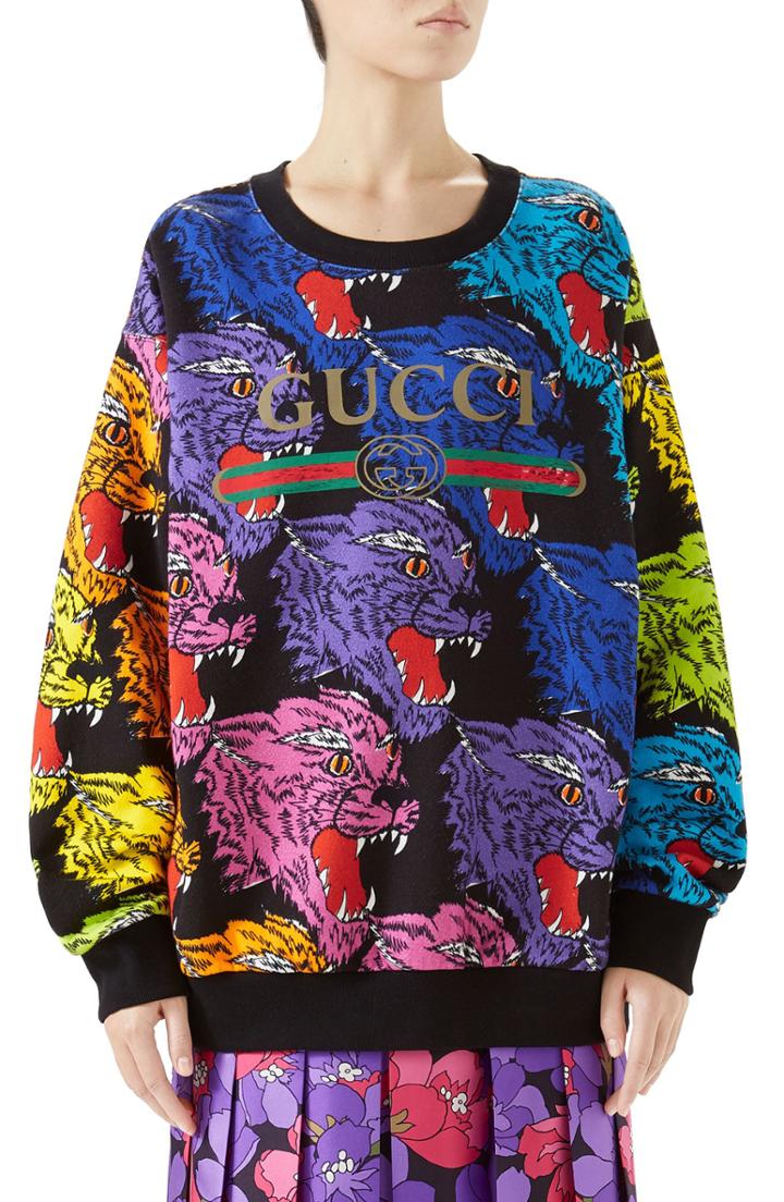 Women's Gucci Multicolor Cat Sweatshirt