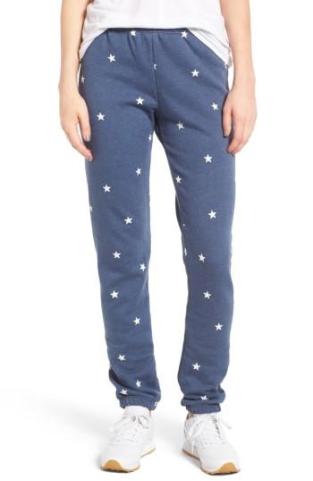 Women's Wildfox Football Star Knox Sweatpants - Blue