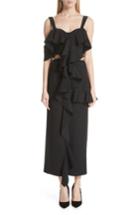 Women's Proenza Schouler Ruffle Midi Dress - Black