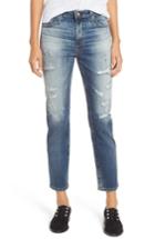 Women's Ag The Isabelle High Waist Crop Straight Leg Jeans - Blue