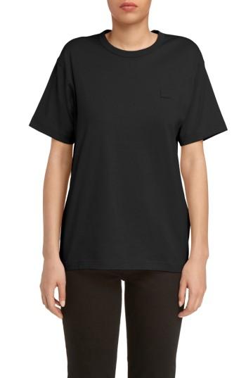 Women's Acne Studios Nash Face Tee - Black