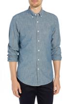 Men's J.crew Slim Fit Indigo Japanese Chambray Shirt - Blue