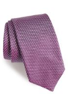 Men's Boss Solid Silk Tie, Size - Purple