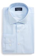 Men's The Tie Bar Standard Fit Herringbone Dress Shirt .5 - 34/35 - Blue