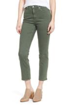 Women's Ag The Isabelle High Waist Crop Straight Leg Jeans - Green