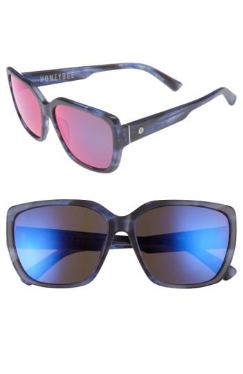 Women's Electric Honey Bee 60mm Mirrored Sunglasses - Skyline/ Plasma Chrome
