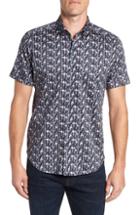 Men's Robert Graham Cinema Tailored Fit Sport Shirt, Size - Black