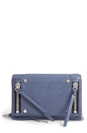 Botkier Vanderbilt Leather Wallet On A Chain - Blue