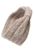 L. Erickson Convertible Cable Knit Cashmere Head Wrap, Size - Beige