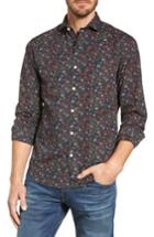 Men's Bonobos Unbutton Down Slim Fit Floral Sport Shirt - Black