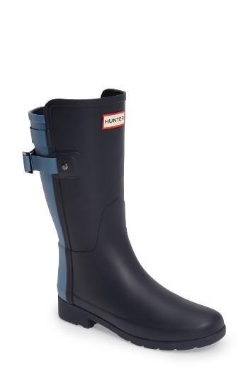 Women's Hunter 'original Refined' Short Rain Boot M - Blue