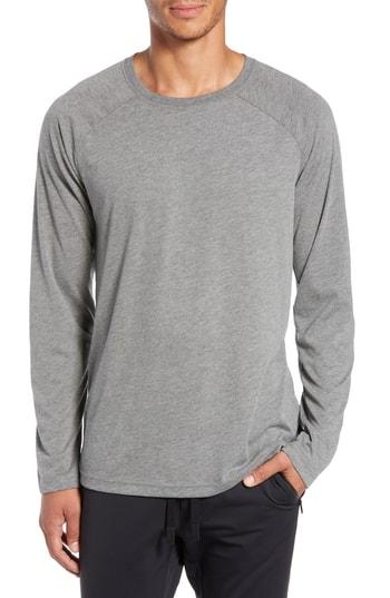 Men's Alo Triumph Raglan Long Sleeve T-shirt, Size - Grey