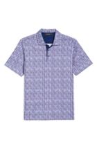 Men's Bugatchi Classic Fit Print Polo - Purple