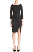 Women's Armani Collezioni Grommet Detail Milano Jersey Dress Us / 40 It - Black
