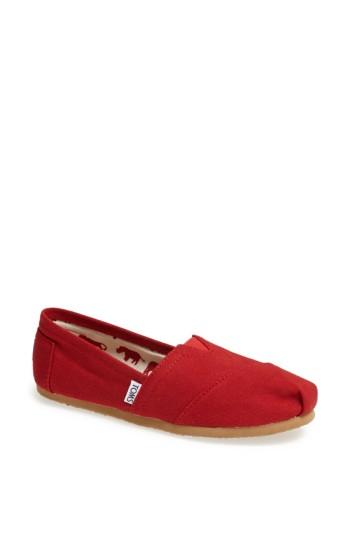 Women's Toms Classic Canvas Slip-on M - Red