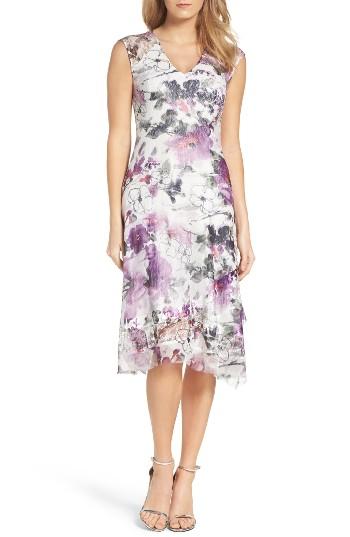 Women's Komarov Floral Lace & Chiffon A-line Dress