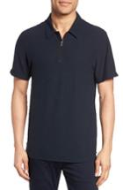 Men's James Perse Zip Placket Polo (xl) - Blue