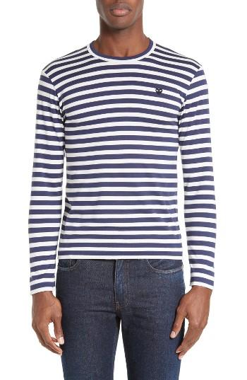 Men's Comme Des Garcons Play Stripe T-shirt