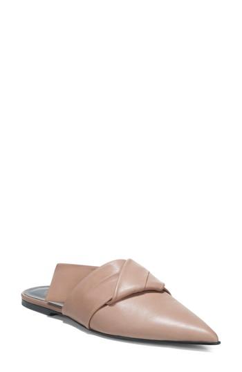 Women's Via Spiga Birgit Pointy Toe Mule .5 M - Beige