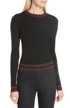 Women's A.l.c. Tenney Metallic Stripe Sweater - Black
