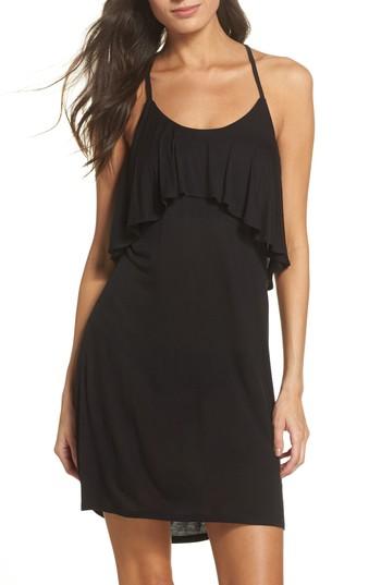 Women's Leith Ruffle Cover-up Dress - Black