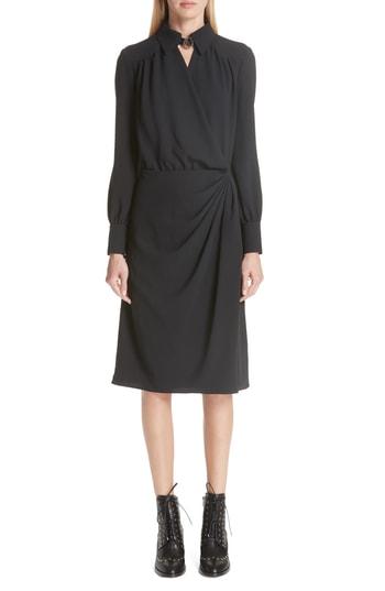 Women's Altuzarra Kat Drape Front Dress Us / 34 Fr - Black