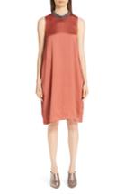 Women's Fabiana Filippi Chain Trim Satin Dress Us / 40 It - Beige