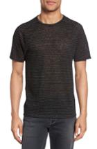 Men's John Varvatos Star Usa Plated Stripe T-shirt, Size - Black