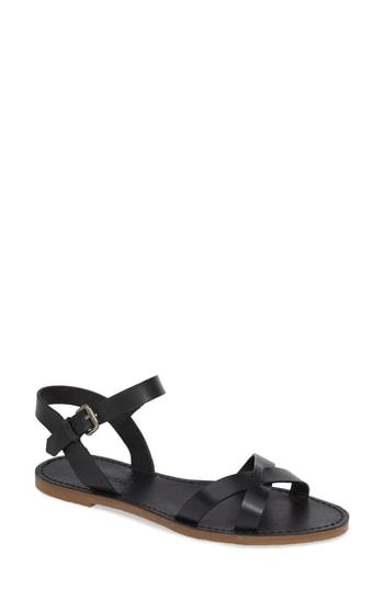 Women's Madewell Boardwalk Quarter Strap Sandal M - Black