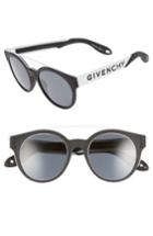 Women's Givenchy 50mm Round Sunglasses - Black/ White