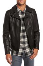 Men's Schott Nyc Leather Moto Jacket - Black