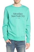 Men's Saturdays Nyc Bowery Embroidered Fleece Sweatshirt - Green