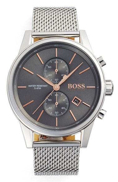 Men's Boss Jet Chronograph Mesh Strap Watch, 41mm