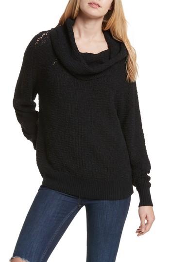 Women's Free People By Your Side Sweater, Size - Black