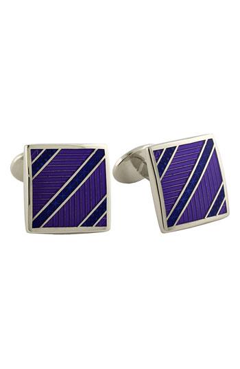 Men's David Donahue 'diagonal Stripe' Cuff Links