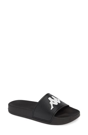 Women's Kappa Active Logo Slide Sandal .5us / 36eu - Black