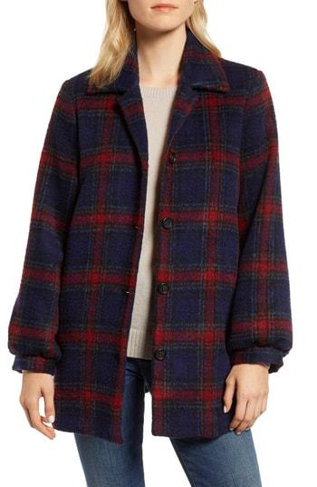 Women's Velvet By Graham & Spencer Plaid Wool Blend Jacket - Blue